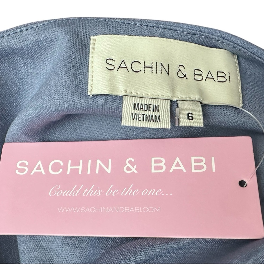 Sachin + Babi Paulina Gown in Slate Blue - Picture 6 of 8